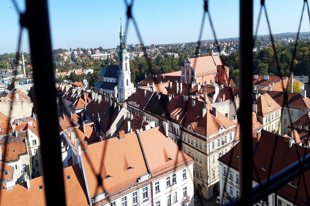 Widok z okna muzeum w Kaliszu.